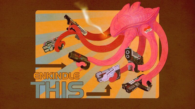 Pink Alien with Guns