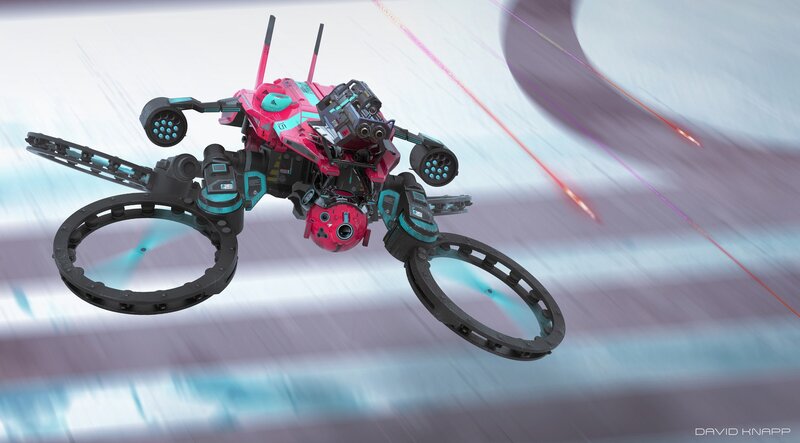 Pink and Black Drone