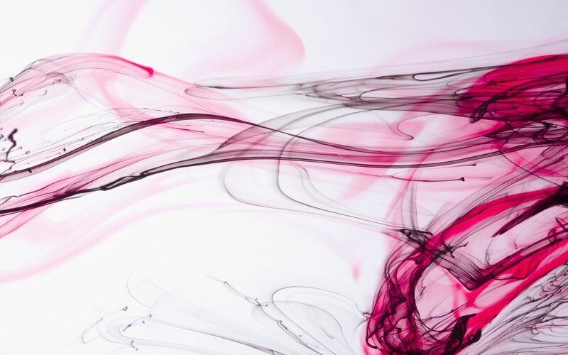Pink and Black Ink Swirls — Fluid