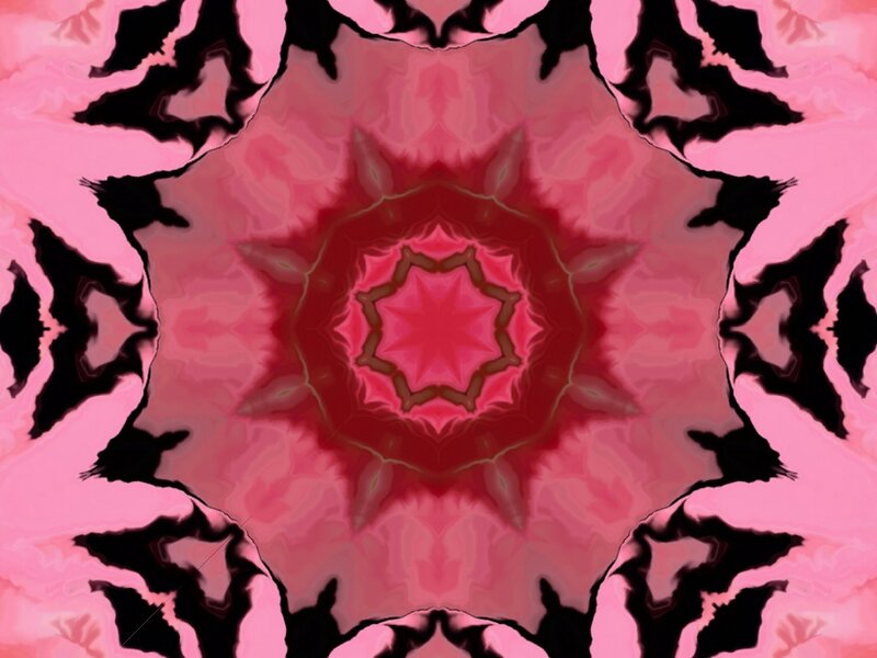 Pink and Black Mandala