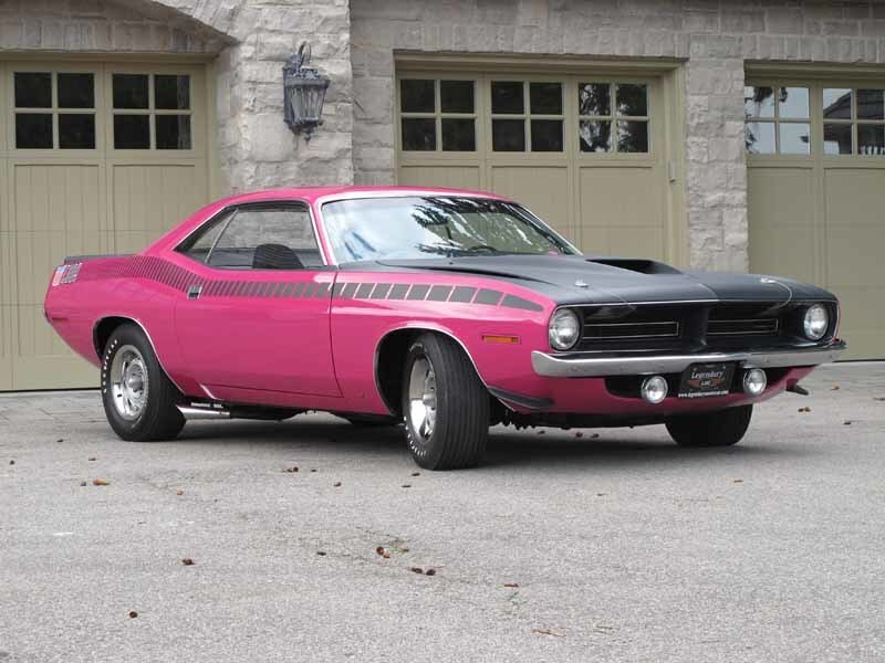 Pink and Black Muscle Car