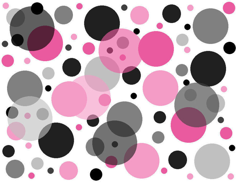 pink and black polka dot pattern