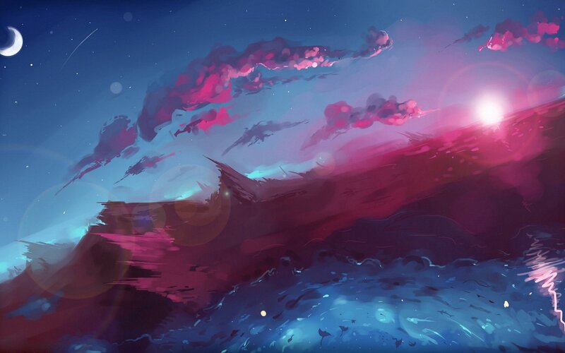 Pink and Blue Clouds — Dreamy