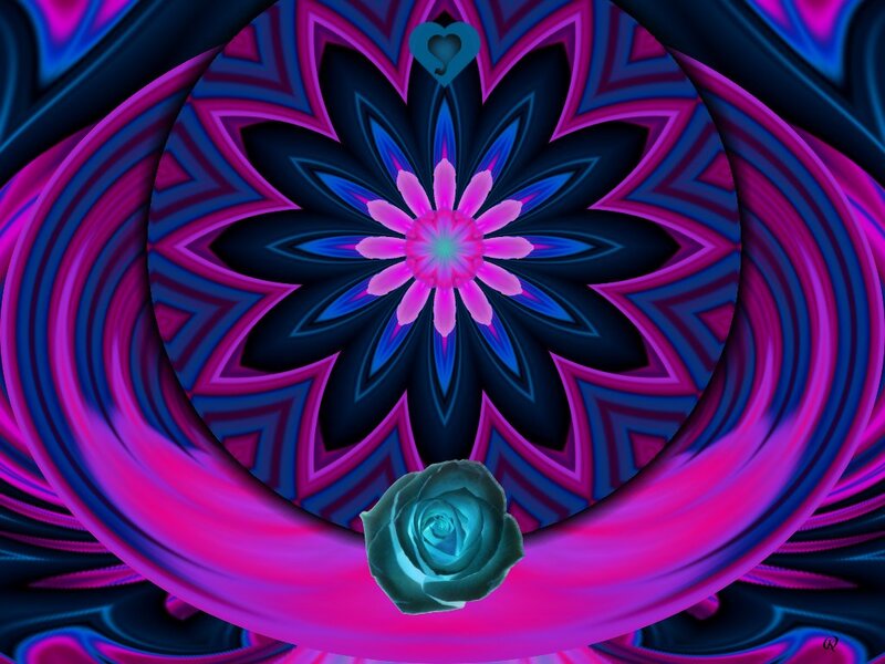Pink and Blue Mandala
