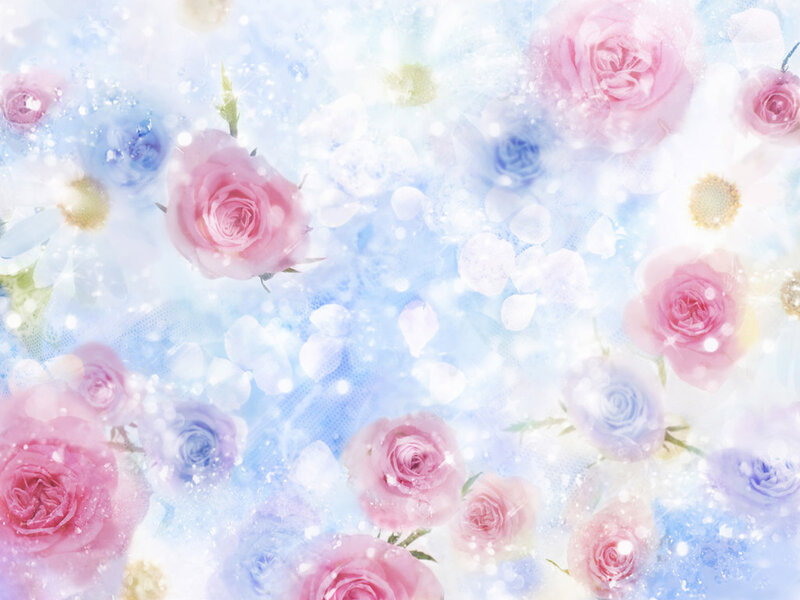 Pink and Blue Roses — Dreamy