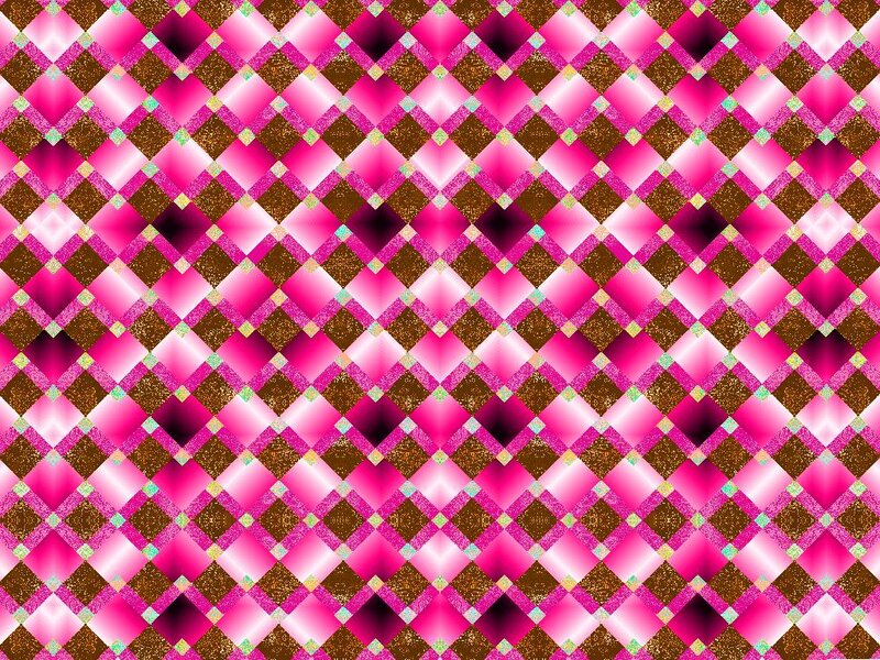 Pink and Brown Diamond Pattern