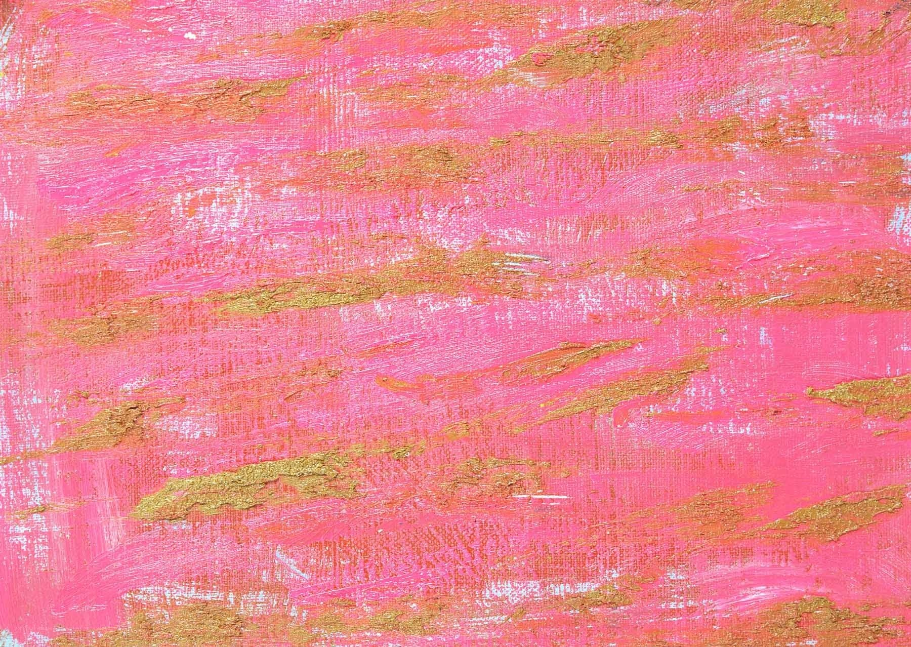pink and gold abstract painting