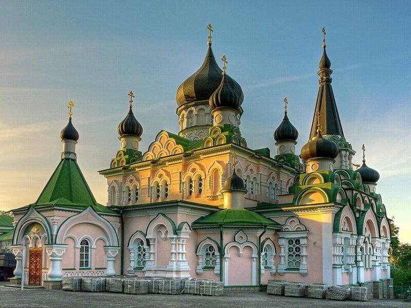 Pink and Green Church