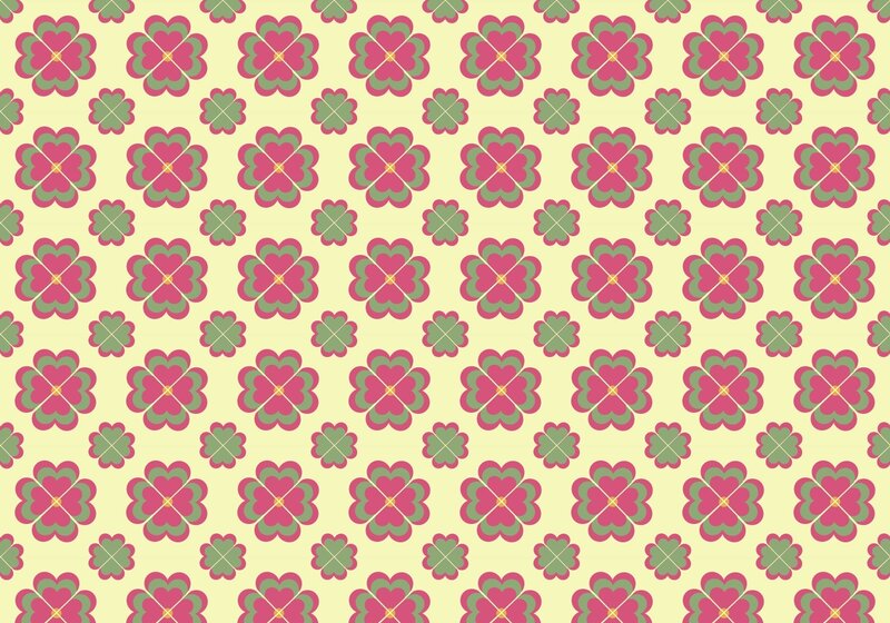 pink and green floral pattern
