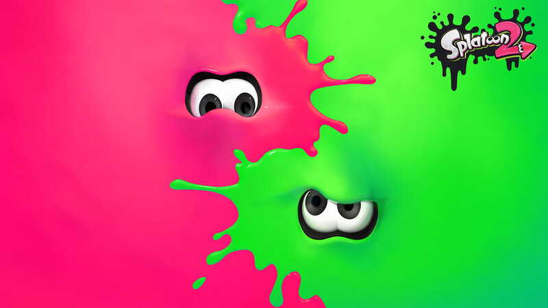 Pink and Green Ink Splats