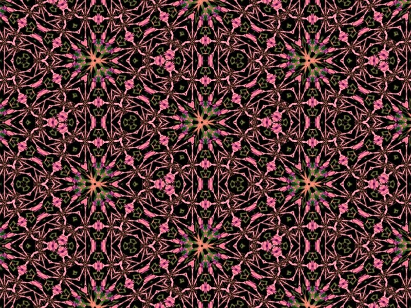 Pink and Green Mandala — Black