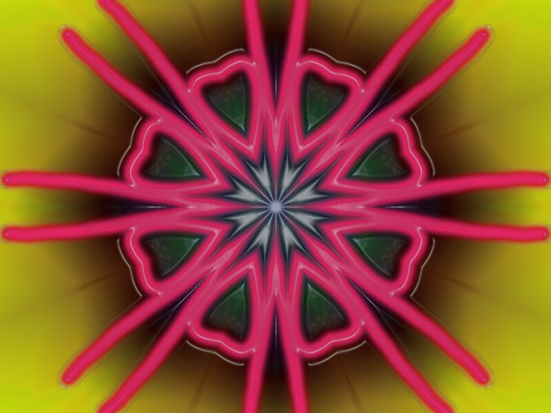 Pink and Green Mandala