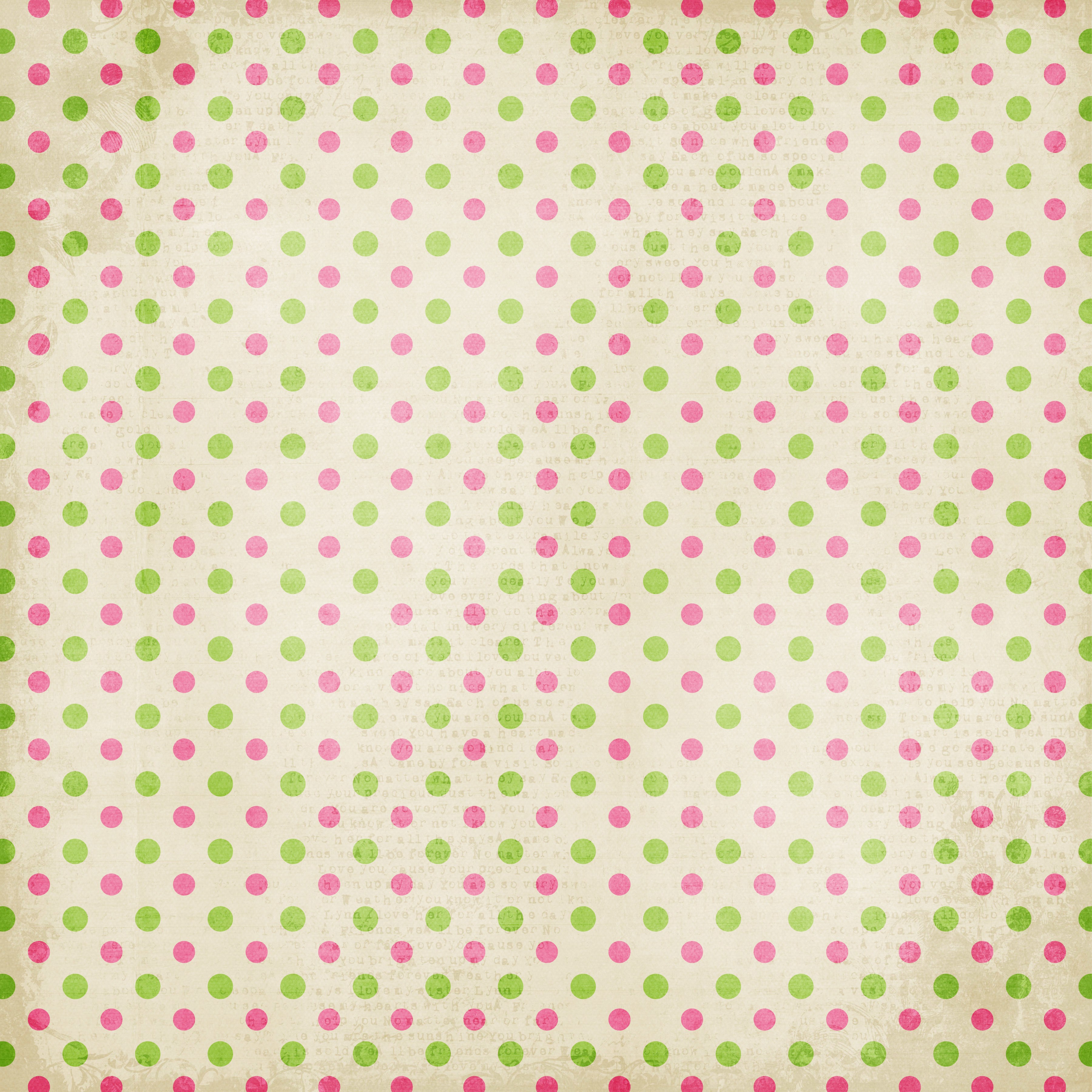 pink and green polka dots