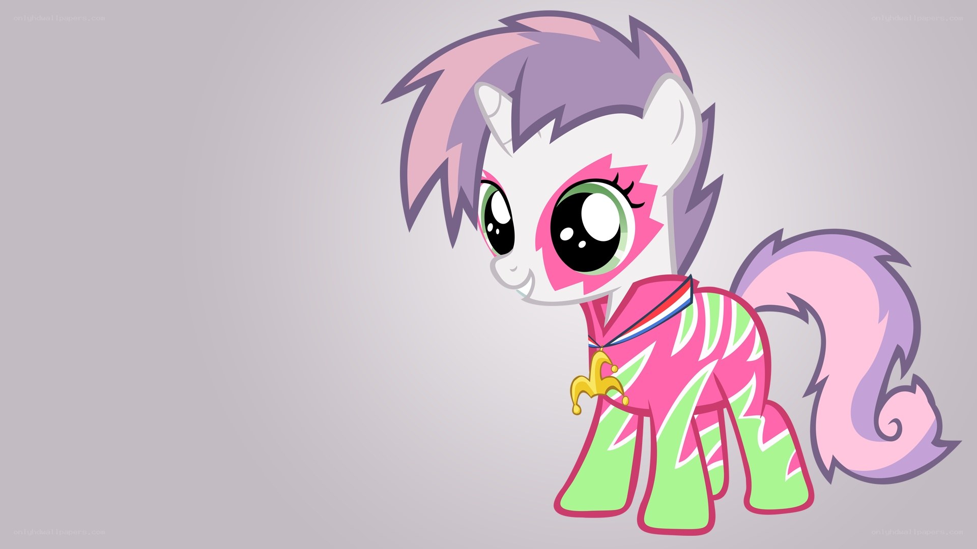 Pink and green pony character
