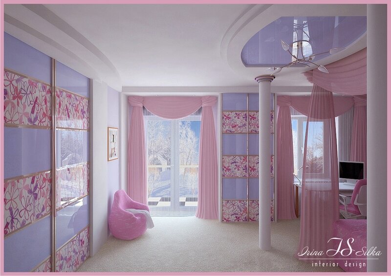 pink and purple bedroom design