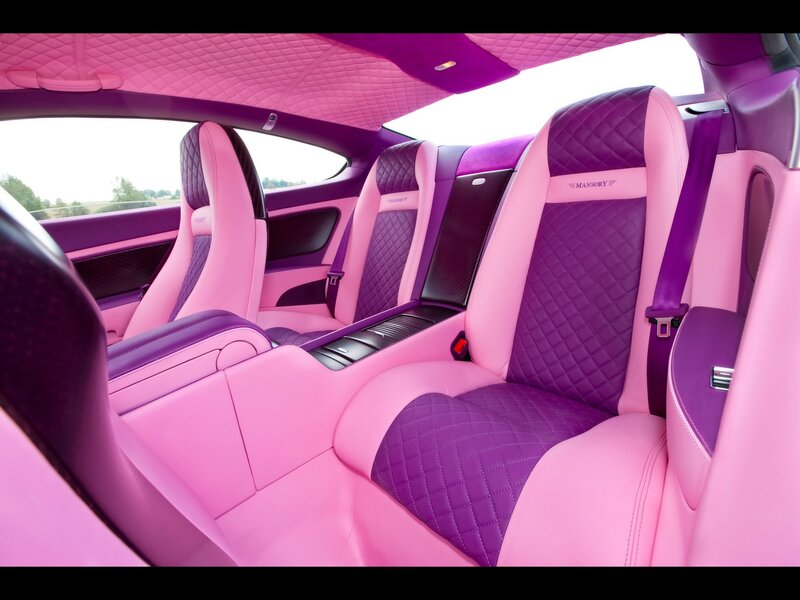 Pink and purple car interior