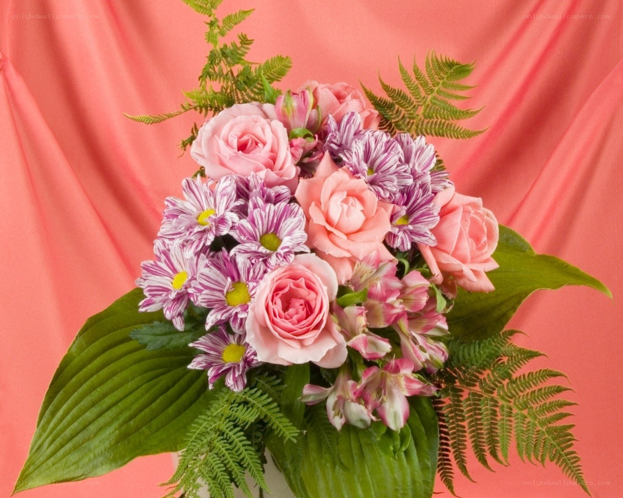 Pink and purple flower bouquet