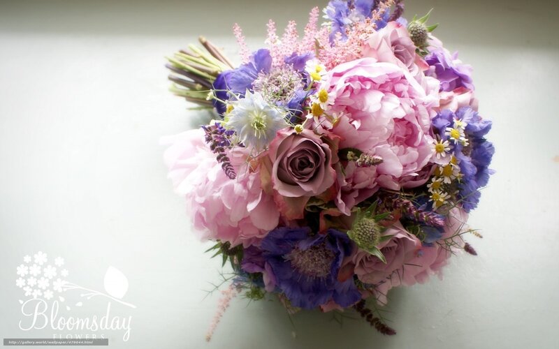 Pink and purple flower bouquet