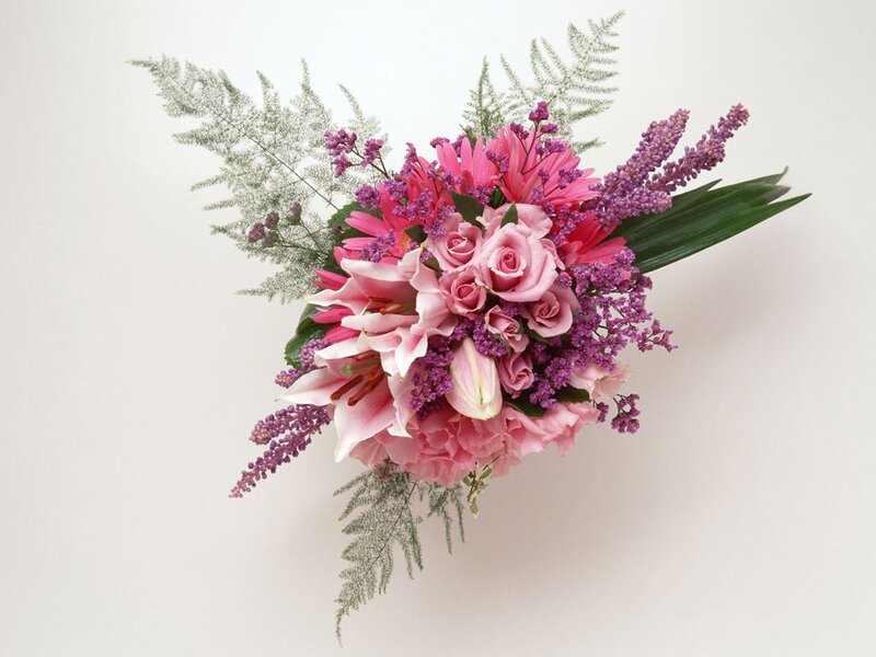 Pink and purple flower bouquet