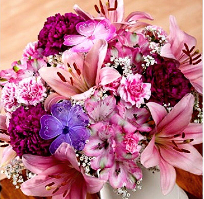 Pink and Purple Flower Bouquet — Festive