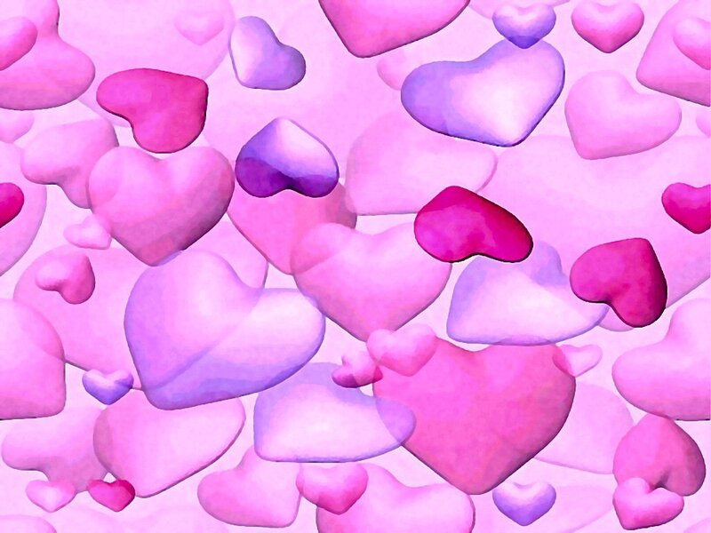 Pink and Purple Hearts