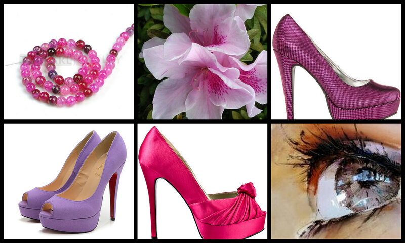Pink and Purple High Heels