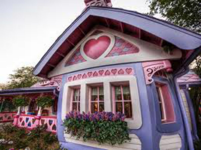Pink and Purple House — Whimsical, Afternoon