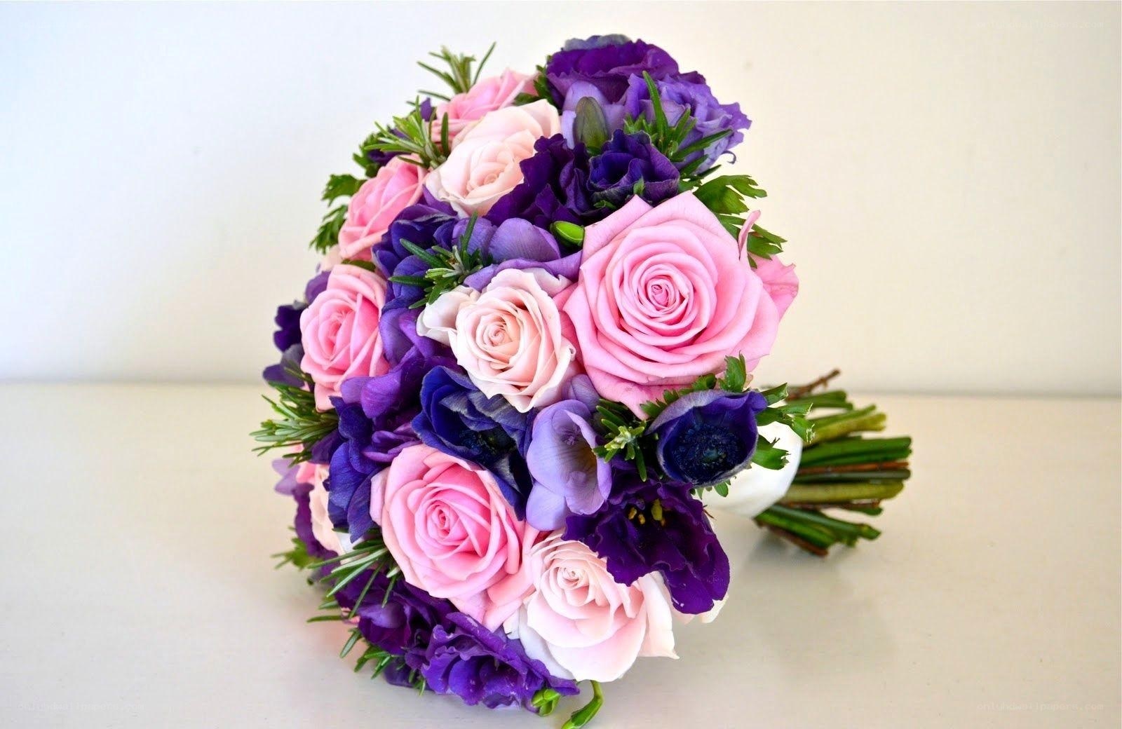 Pink and purple rose bouquet