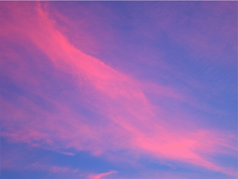 Pink and purple sunset sky