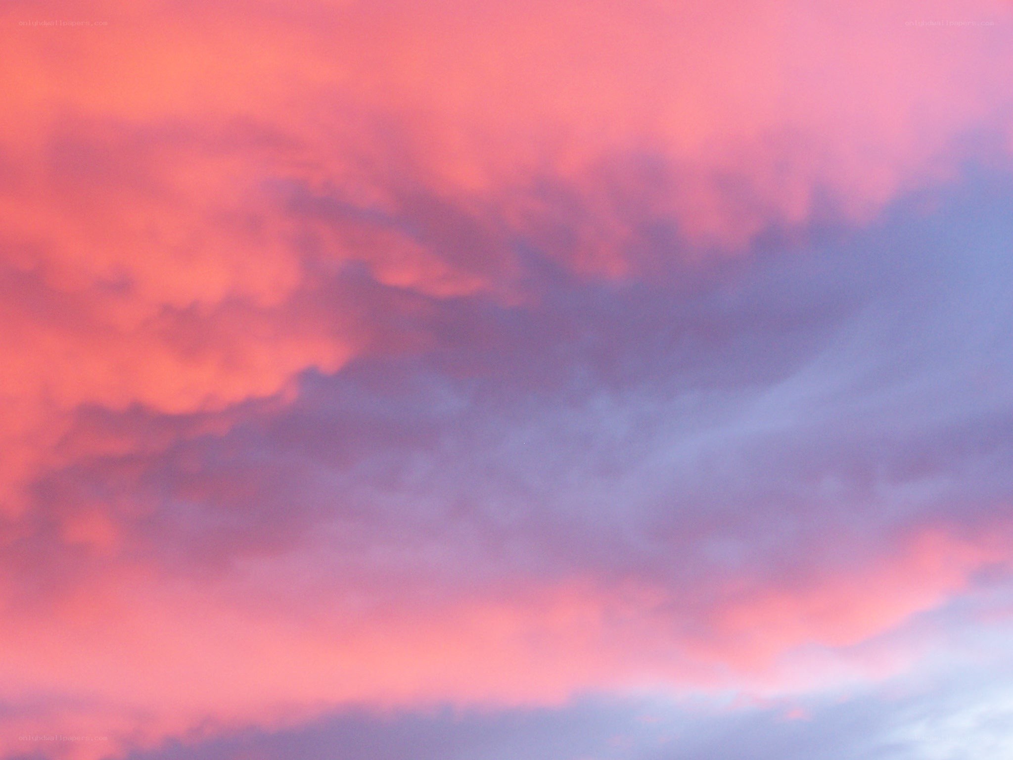 Pink and purple sunset sky