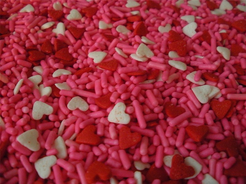 Pink and Red Heart Sprinkles