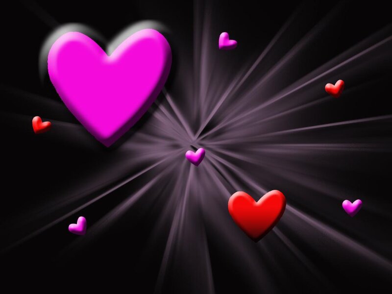 Pink and Red Hearts