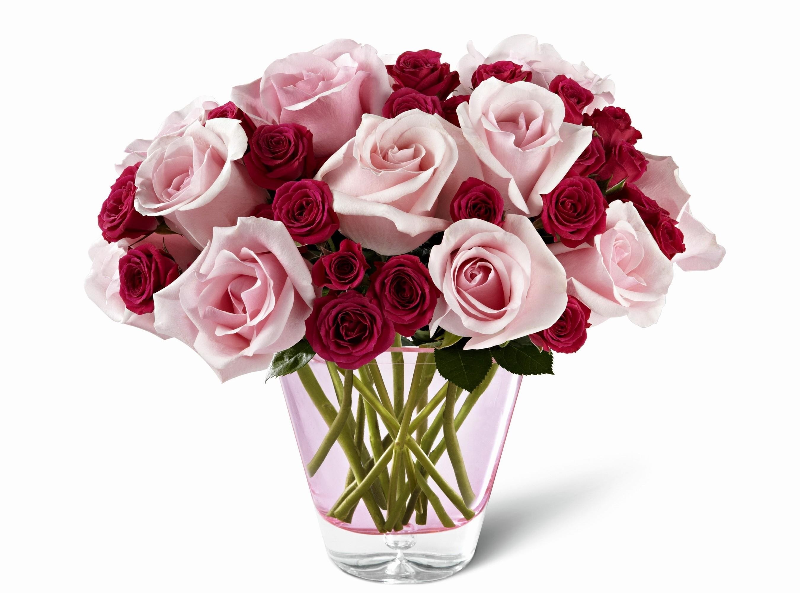 Pink and red rose bouquet
