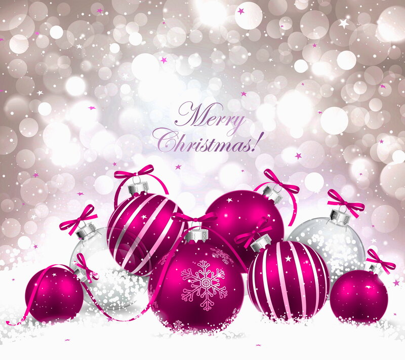 Pink and Silver Ornaments — Festive, Winter