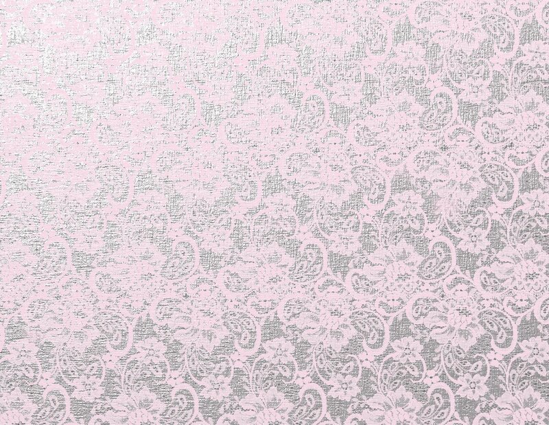 pink and silver paisley pattern
