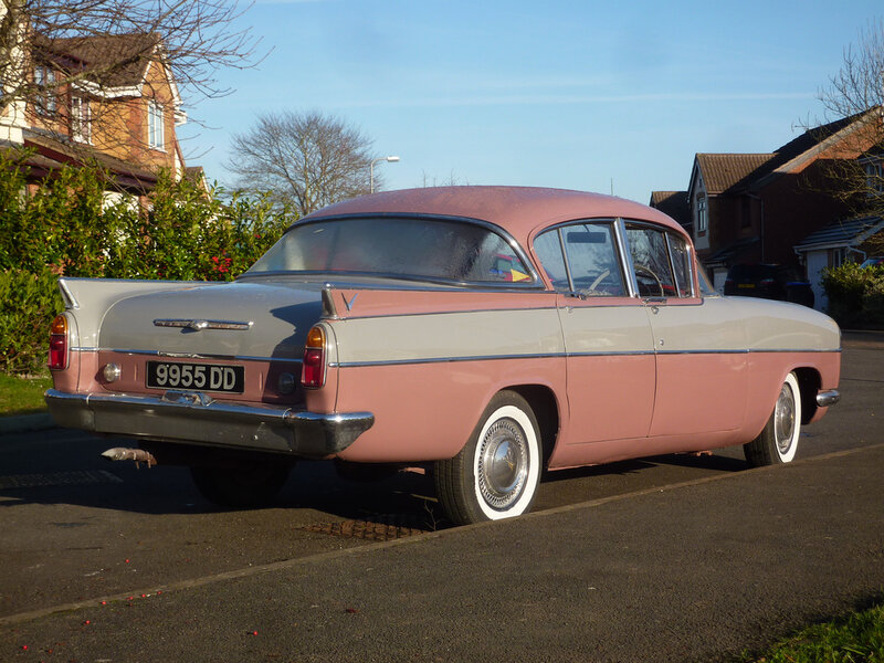 Pink and Silver Vintage Car
