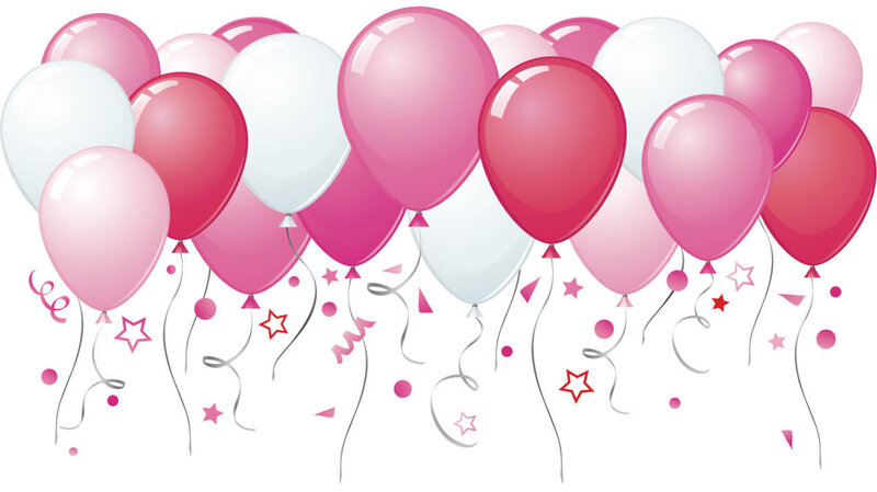 Pink and White Balloons
