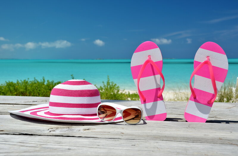 Pink and White Beach Items