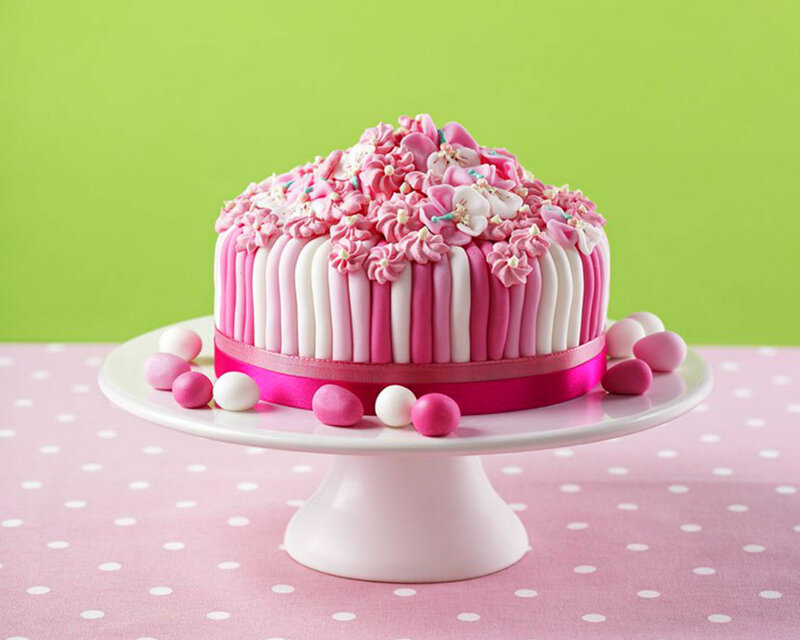 Pink and White Cake