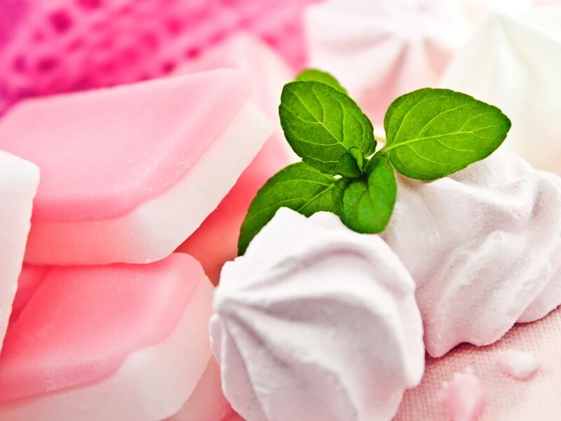 Pink and White Candies