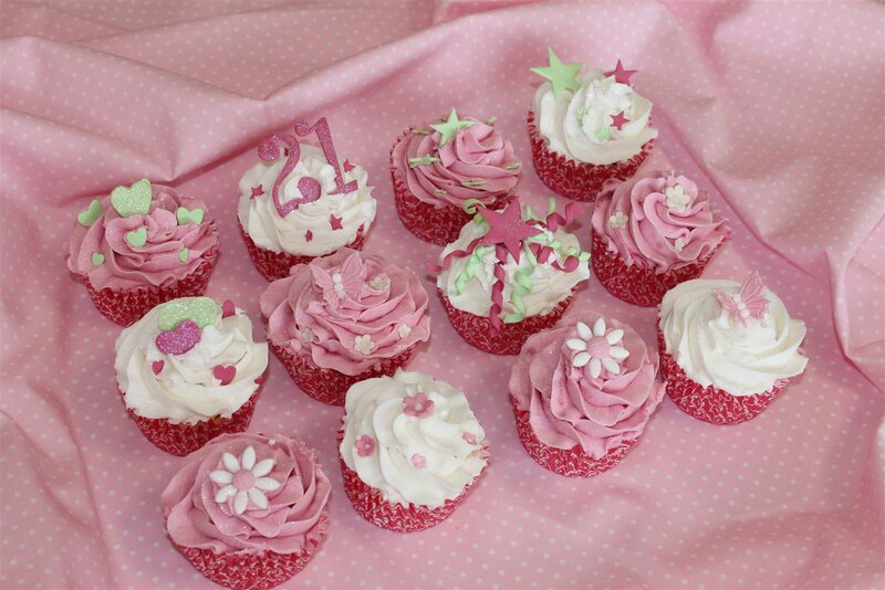 Pink and White Cupcakes — Festive