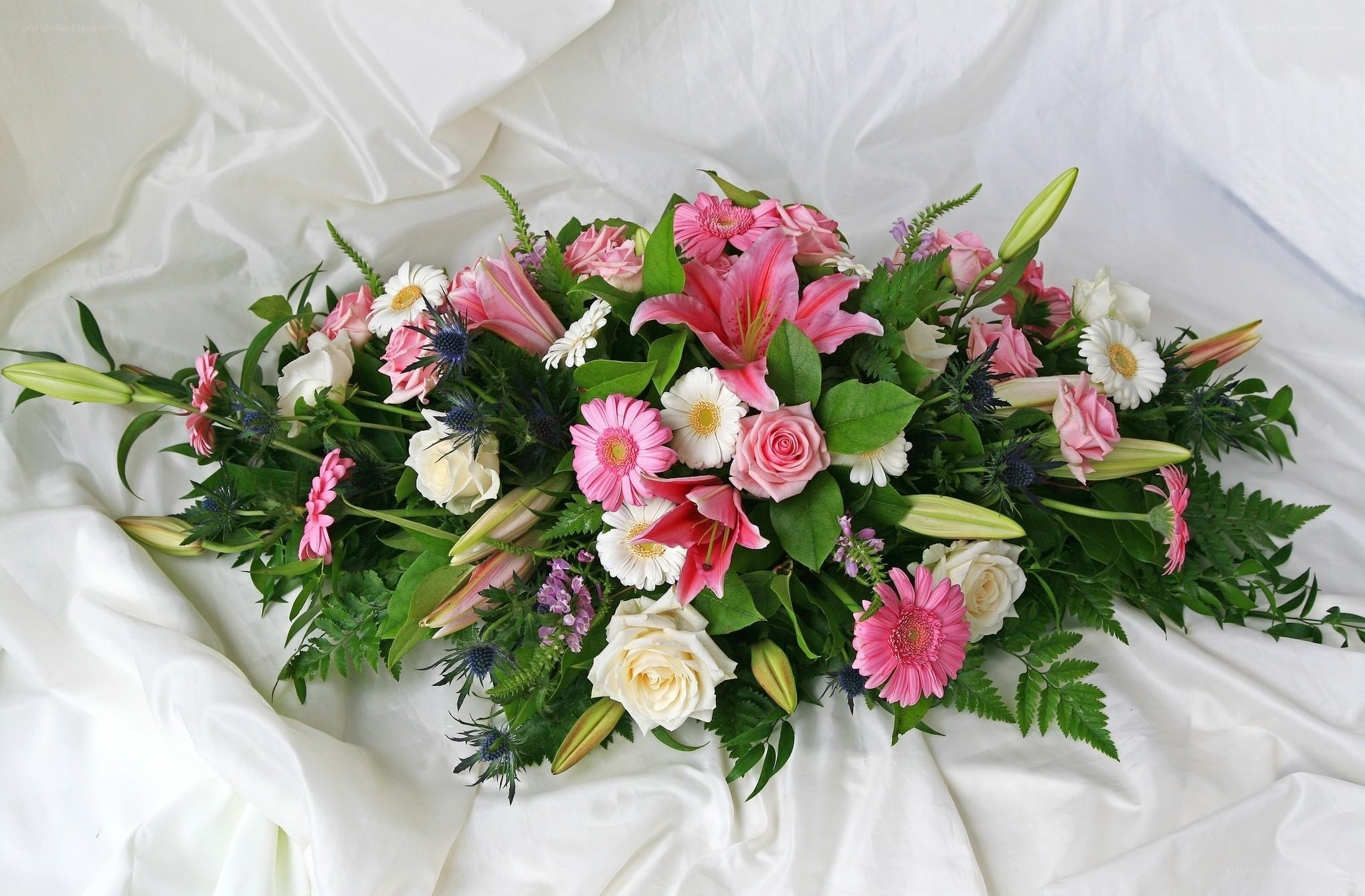 Pink and white flower arrangement