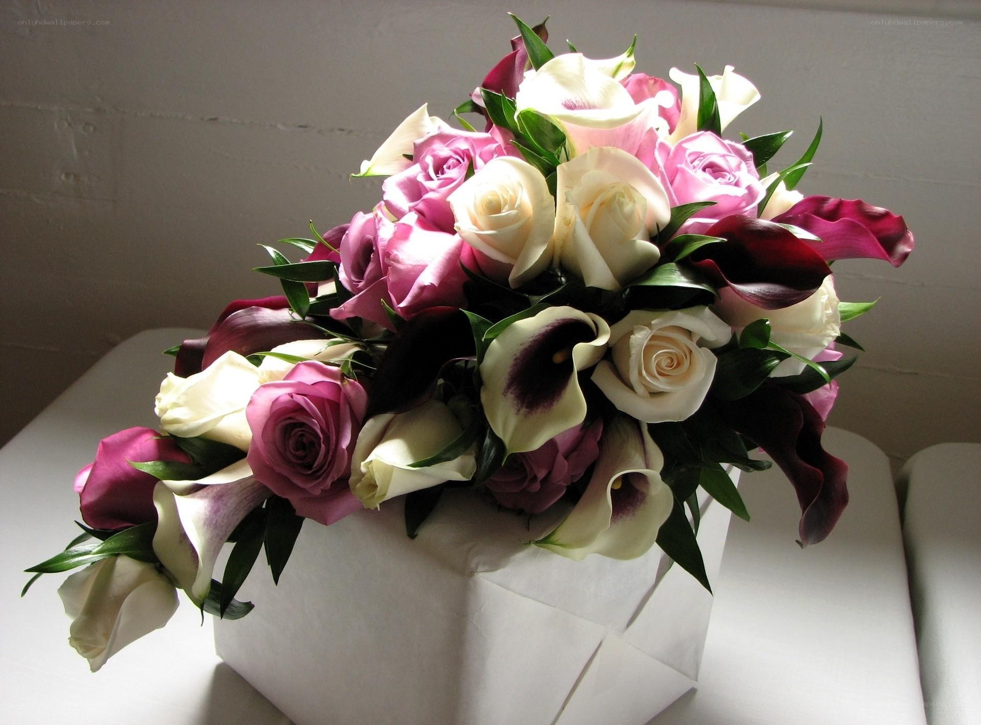 Pink and white flower bouquet