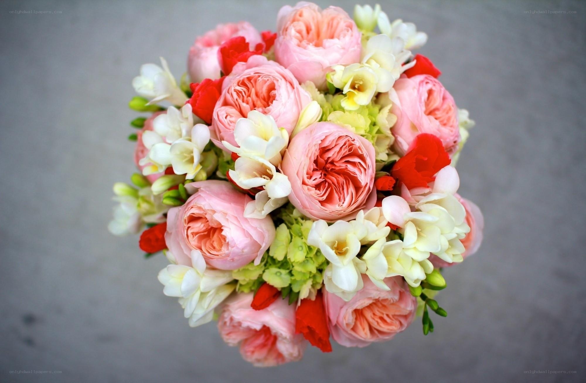 Pink and white flower bouquet