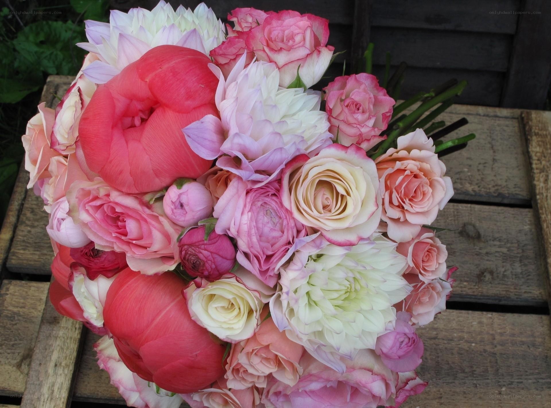 Pink and white flower bouquet