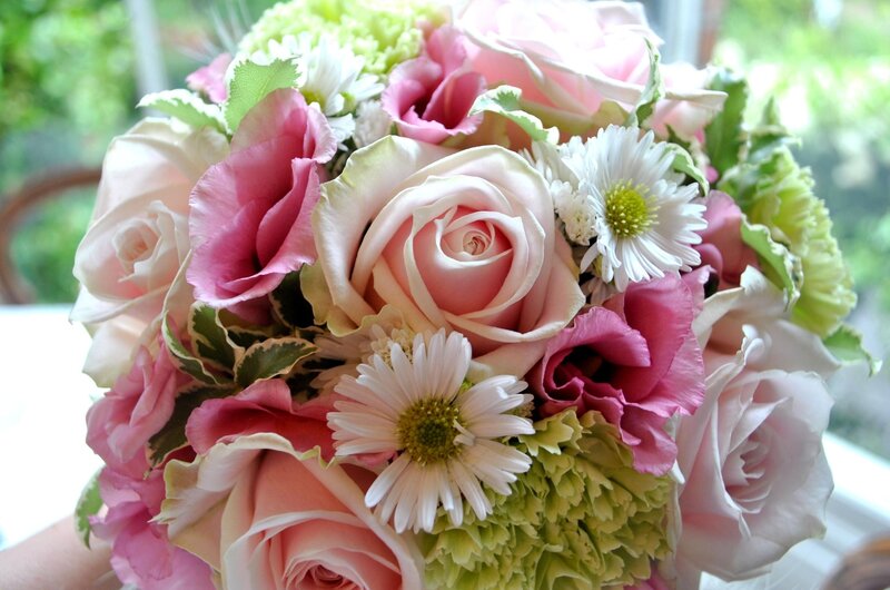 Pink and white flower bouquet