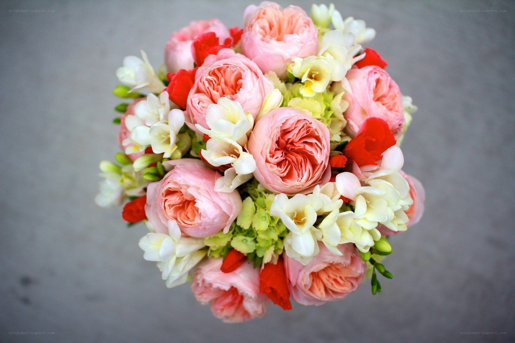 Pink and white flower bouquet
