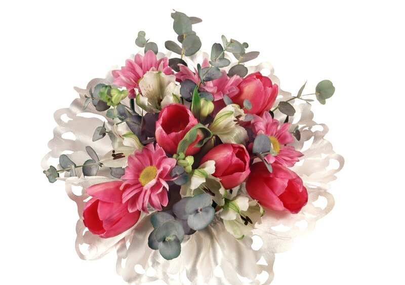 Pink and white flower bouquet
