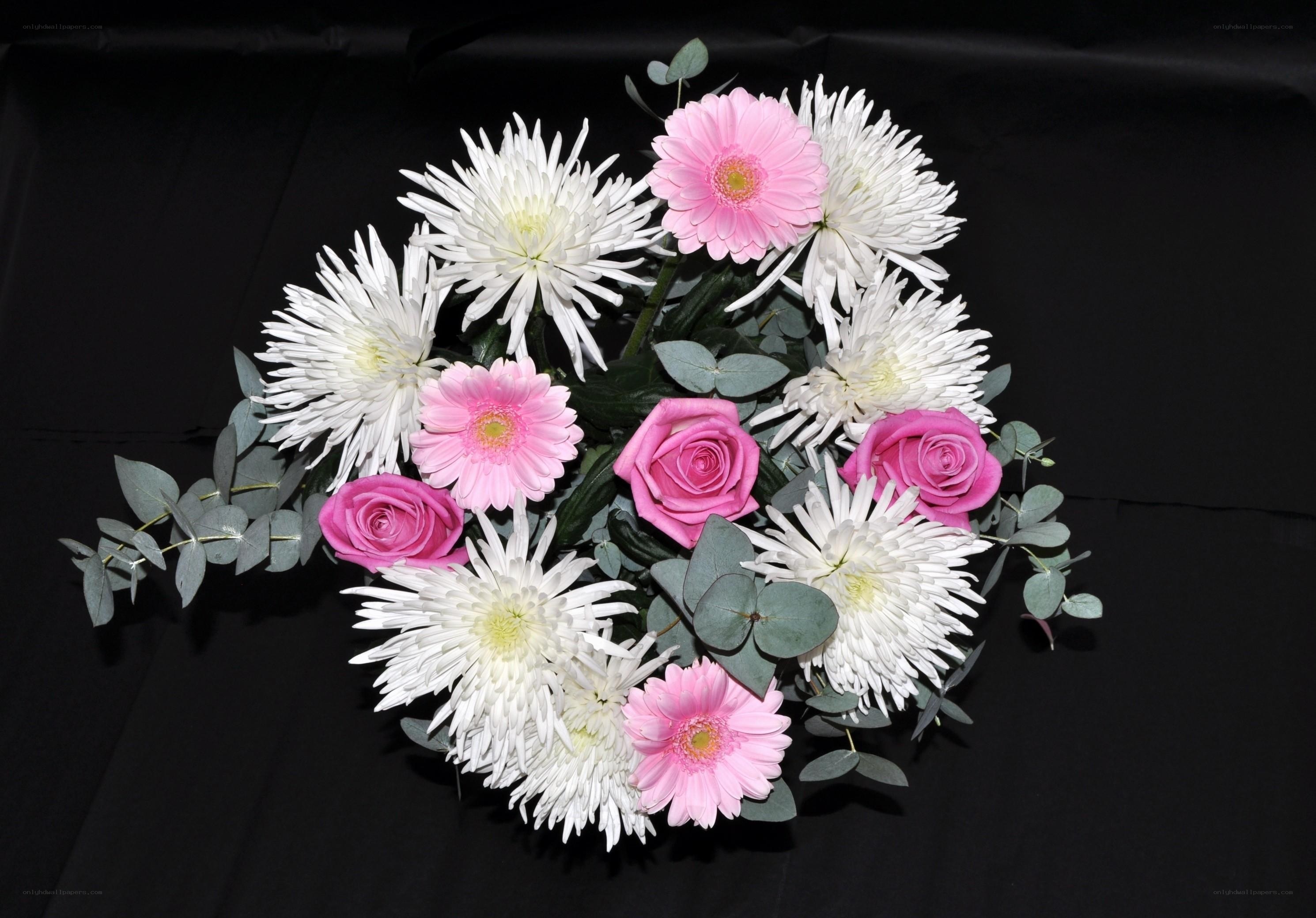 Pink and white flower bouquet