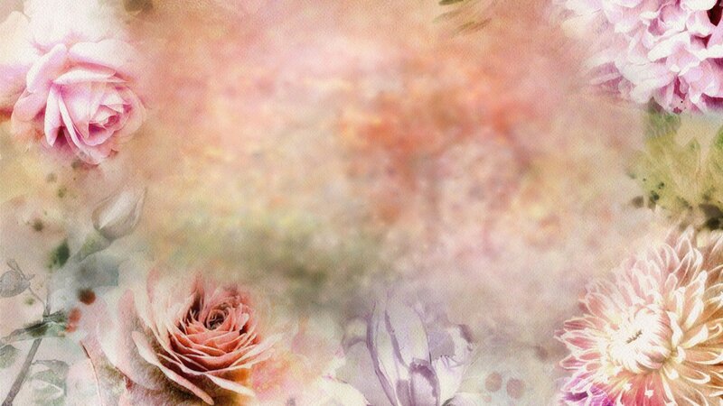 Pink and White Flowers — Soft, Painting